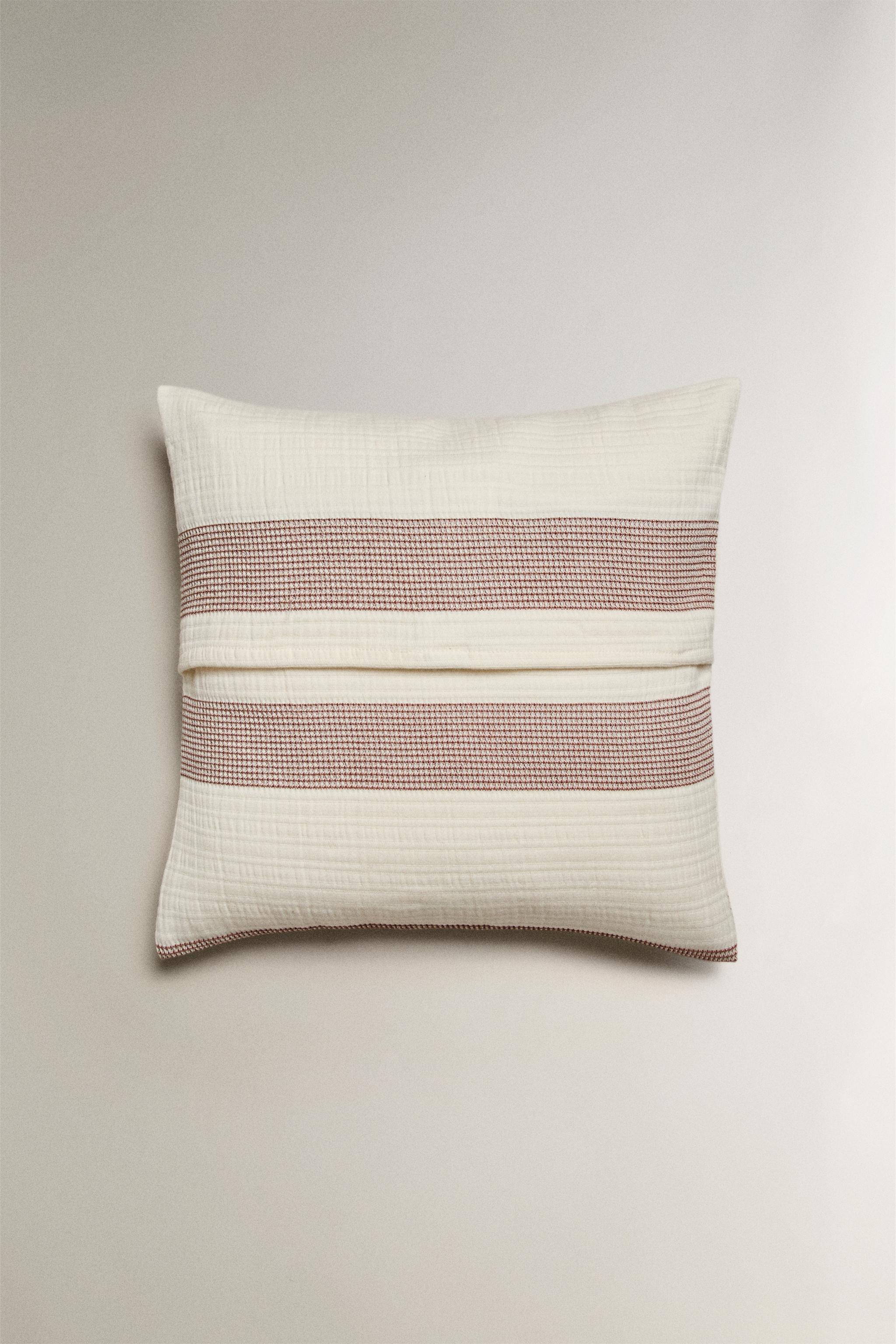 KIDS STRIPED THROW PILLOW COVER